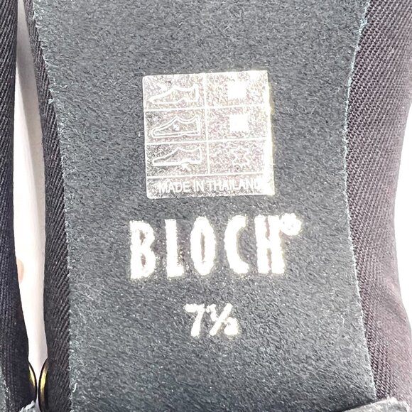 Bloch Womens‎ Size 7.5 S0326L Accent Black Canvas Dance Heels Shoes - Picture 13 of 14